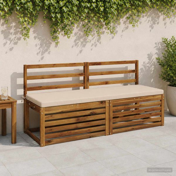 vidaXL Vankúš na lavičku SOEST 100% polyester Krémová 140 x 50 x 5 cm