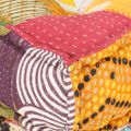vidaXL Modulárna taburetka, patchwork, látka