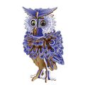 Woodcraft Drevené 3D puzzle Sova farbená