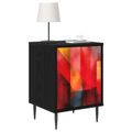 vidaXL Nočný stolík HEESCH Čierny dub 36 x 33 x 51 cm Kompozitné drevo