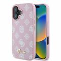 Puzdro Guess pre iPhone 16 6,1" GUHMP16SPGPYSP ružové pevné puzdro Peony Script MagSafe