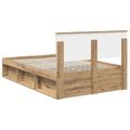 vidaXL Rám postele Remeselnícky dub 120 x 200 cm Kompozitné drevo