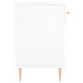 vidaXL Lavička na topánky, lesklá biela 102x35x55 cm, kompozitné drevo