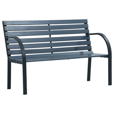 vidaXL Záhradná lavica šedá 112 cm masívna jedľa