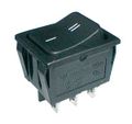 Prepínač kolískový 2-pol./6-pin ON-ON 250 V/15 A čierny