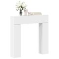 vidaXL Rám krbu Biela 102 x 18 x 100,5 cm Kompozitné drevo