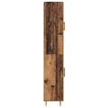 vidaXL Highboard Staré drevo 69,5 x 34 x 180 cm Kompozitné drevo