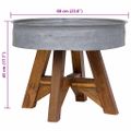 vidaXL Konferenčný stolík, zmes recyklovaného dreva 60x45cm strieborný