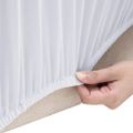 vidaXL Naťahovací prehoz na kreslo biely polyester Jersey