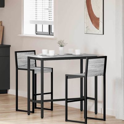 vidaXL stôl Sivý Sonoma 100 x 50 x 90,5 cm Inžinierske drevo a oceľ