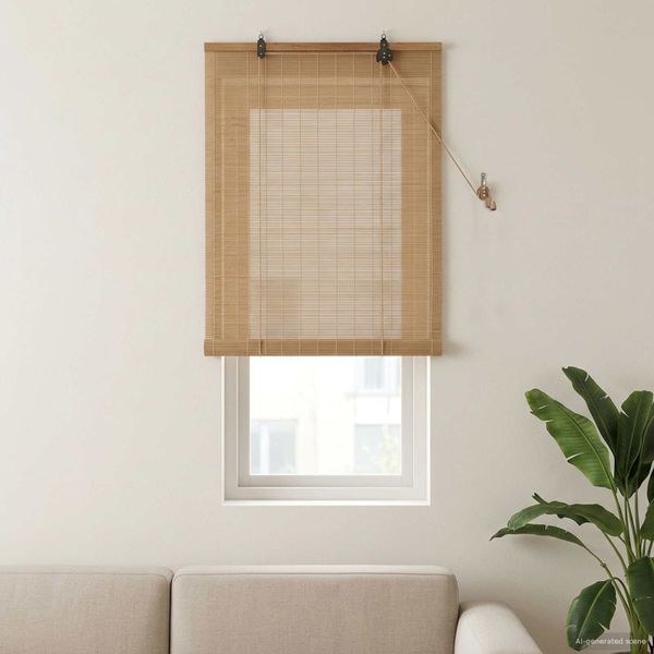 vidaXL Roleta Hnedá 40 x 160 cm Bambus