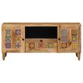 vidaXL TV skrinka Prírodná 105 x 33,5 x 46 cm Masívne mango drevo