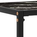 vidaXL Konzolový stolík čierny 60x35x75 cm tvrdené sklo