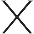 vidaXL Nohy k jedálenskému stolu v tvare X, 2 ks, čierne, 80 x (72-73) cm, oceľové