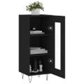 vidaXL Komoda čierna 34,5x34x90 cm spracované drevo