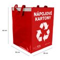 Tašky na triedený odpad SORT EASY 4 CARTON, 30x30x40cm, 4x36l, 4ks SIXTOL