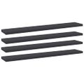vidaXL Prídavné police 4 ks, sivé 60x10x1,5 cm, drevotrieska