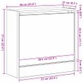 vidaXL Skriňa na topánky 60 x 21 x 57 cm Kompozitné drevo Staré drevo