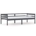 vidaXL Posteľný rám tmavosivý borovicový masív 90x200 cm