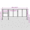 vidaXL Záhradná brána z ocele 400x125 cm antracitová