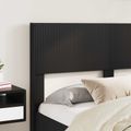 vidaXL Posteľový rám s úložným priestorom a čelom Čierna 135 x 190 cm