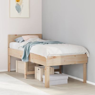 vidaXL Posteľ bez matraca 90x190 cm masívna borovica
