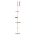 vidaXL Strom pre mačky od podlahy po strop bledosivý 263,5-289,5 cm