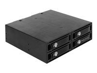Skladovací mobilný rack - 2.5" - čierna