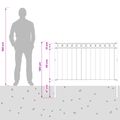vidaXL Prvok plotu ASSEN 170 x 130 cm Oceľ Sivá