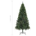 vidaXL Umelý vianočný stromček s borovicovými šiškami zelený 180 cm