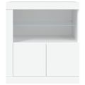 vidaXL Komoda s LED svetlami biela 60,5x37x67 cm