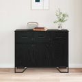 vidaXL Servírovacia skriňa Čierny dub 97 x 32,5 x 74,5 cm