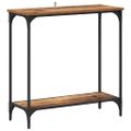 vidaXL Konzolový stôl Staré drevo 75 x 30.5 x 75 cm Kompozitné drevo