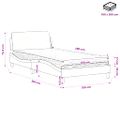 vidaXL Posteľ s matracom Dover sivá 100x200 cm umelá koža