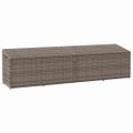 vidaXL Záhradný úložný box sivý 220x50x58 cm polyratan