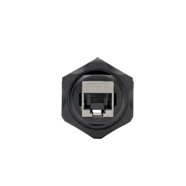 Spojka, pripojenie Ethernet zariadenia v priemysle, IP68, montáž do panelu, Cat5/Cat6 Samice/Samice