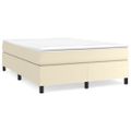 vidaXL Boxspring posteľ s matracom krémová 180x200 cm umelá koža