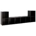 vidaXL TV skrinky 4 ks lesklé čierne 72x35x36,5 cm drevotrieska