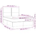 vidaXL Boxspring posteľ s matracom a LED hnedá 140x190 cm umelá koža