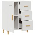 vidaXL Komoda biela 69,5x34x90 cm spracované drevo