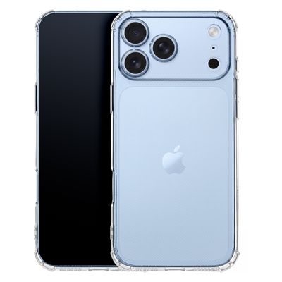 Antishokové puzdro 1,5 mm pre iPhone 17 Pro 6,3" / iPhone 18 Pro 6,3" s ochranou fotoaparátu transparentné