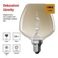 LED žiarovka DECO S123 / E27 / 3,5 W (14 W) / 130 lm / flame