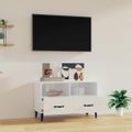 vidaXL TV skrinka lesklá biela 80x36x50 cm spracované drevo