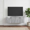 vidaXL Nástenná TV skrinka Nástenný Sivá sonoma 99 x 41 x 30 cm