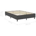 vidaXL Rám na boxspring posteľ, sivý, látka 140x200 cm