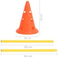 vidaXL Sada prekážok pre psov oranžovo-žltá