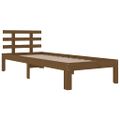 vidaXL Posteľný rám medový drevený masív 75x190cm malé jednolôžko