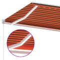 vidaXL Ručne zaťahovacia markíza s LED 400x350 cm oranžovo-hnedá