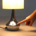 vidaXL Stolové lampy 2 ks, dotykové tlačidlo, biele E14
