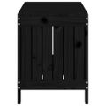 vidaXL Záhradný úložný box čierny 108x42,5x54 cm masívna borovica